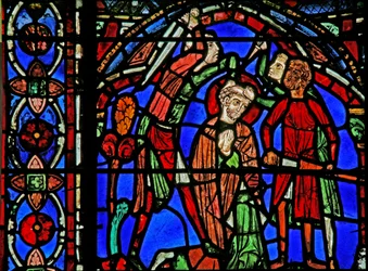 St Cheron-fönster: överfallen av banditer (w15)