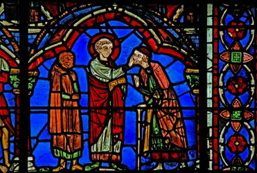 St Cheron-fönster: helar en blind person (w15)
