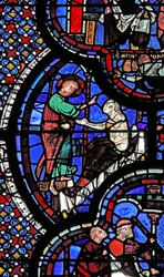 St John window: återupplivar en kvinna (w48)