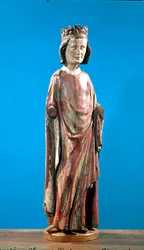 St. Louis (1215-70) (polykromt trä)