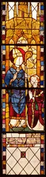 St. Nicholas med en donator, från kapellet Saint Nicolas, Norman School, 1370
