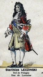 Stanislas I Leszczynski (1677-1766), hertig av Lorraine och Bar, kung av Polon. I "" Galeriede Kings and Queens of France och illustra karaktärer från 1643 till 1895"" Epinal bild.