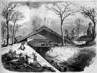 Tillståndet för verken av glaciären i Bois de Boulogne, Paris