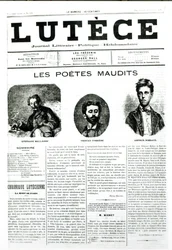 The Cursed Poets, framsidan av tidningen Lutece, 1884