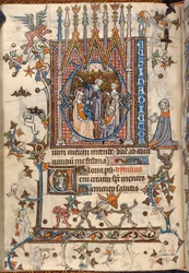 De vises tillbedjan, från St Omer-timmboken, MS 36684, f.46v (pergament)