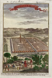Den antika staden Babel, illustration från Description de l
