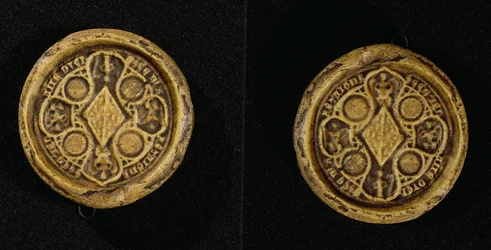 Jeanne de Penthievres vapenförsegel (1319-84) hertiginna av Bretagne och grevinna av Goello, 1369