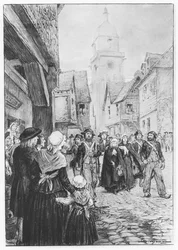 Gripandet av Lucile de Chateaubriand (litho)