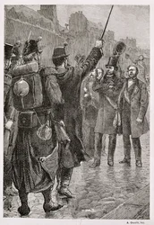 Gripandet av Victor Schoelcher (1804-93) vid Saint-Antoine Barrikaden, 4 december 1851