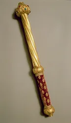 The Baton of Guillaume de Roquemont, 1384 (guld, vermeil, sammet och ädelstenar)
