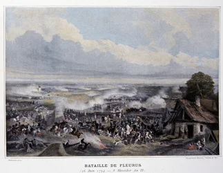 Slaget vid Fleurus 1794 - i "" Battles Napoleonic", sent 1800-tal