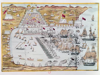 De anglo-holländska flottornas bombardement av Alger den 27 augusti 1816