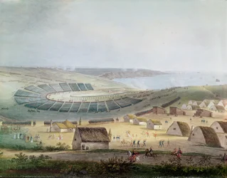 Lägret i Boulogne i juli 1804, 1809 (wc på papper)