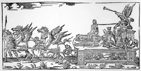 The Chariot of Fame, en del av Henri II:s triumf, publicerad 1551
