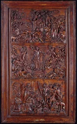The Credo, Panel I: The Creation of the World, Transfiguration, Annunciation and Nativity, 1587 (trä) (se även 414037-9)