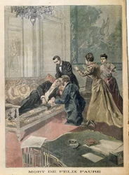 Felix Faures död (1841-99) från Le Petit Journal, 26 februari 1899