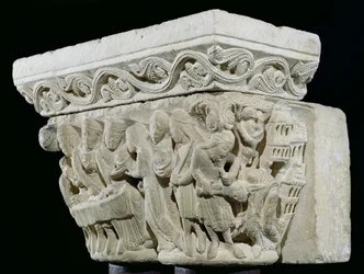 Johannes Döparens död, relief från en huvudstad