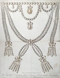 Diamanthalsbandet involverat i Collier de la Reines affär, c.1785