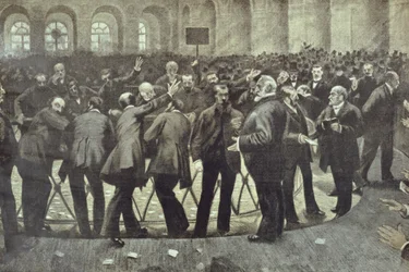 Den berömda Corbeille vid Parisbörsen, c.1885