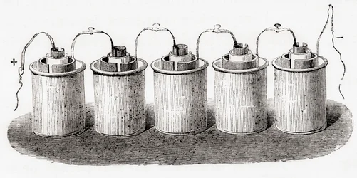 The Grove cell, från Les Merveilles de la Science, pub.1870.