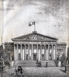 Deputeradehuset - "Alphabet Picturesque des Monumens de Paris" c.1840 (gravyr)