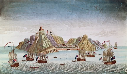 Ön St. Helena, exilplats för general Napoleon Bonaparte (1769-1821)