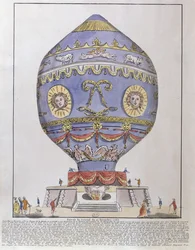Montgolfier Brothers ballongexperiment på Chateau de la Muette, 21 november 1783