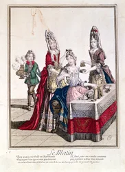 The Morning, Lady at her Toilet, 1600-talets andra hälft (färgstick)