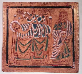 The Nativity (champleve-emalj på koppar)