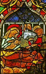 Födelsekyrkan (målat glas)