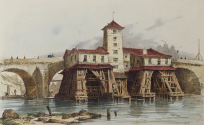 Pumpen vid Pont Notre Dame, 1836