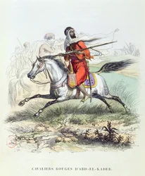 Det röda kavalleriet av Abd El-Kader, ca 1840-45