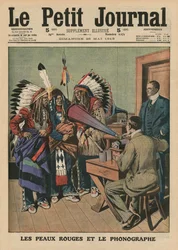 Redskins och fonografen, framsidans illustration från 