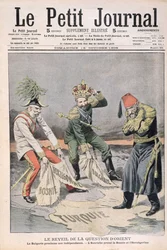 The Resurgence of the matter of orientaliska länder och Balkan, omslagsillustration från Le Petit Journal, 18 oktober 1908 (färgstick)