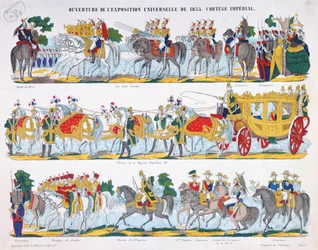 Royal Cortege vid invigningen av Exposition Universelle 1855