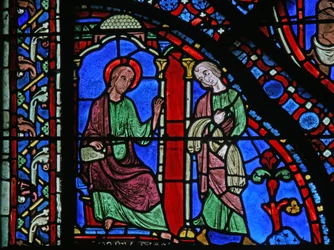 St James Window: James skickar sin mantel för att bota Filetus (w5)