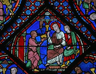 St James Window: han möter Filetus med sin magiska bok (w5)