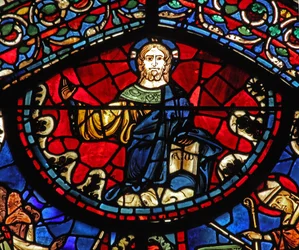 St Lubin-fönstret: Kristus - välsignelse (w45)