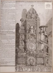 Strasbourgs katedralklocka (gravyr på papper)