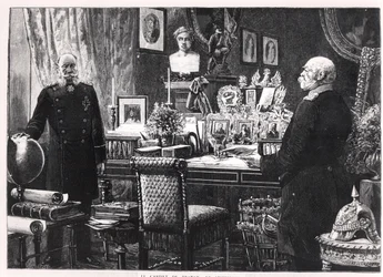 Studien av Kaiser Wilhelm I (1797-1888), kung av Preussen och kejsare av Tyskland