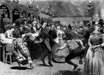 Torsdagskvällens bal på "La Grenouillere" runt Paris