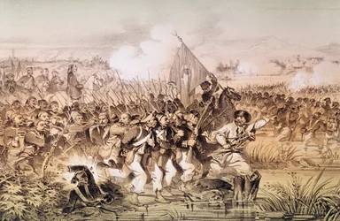 Den turkiska armén under ledning av Omar Pasha korsar Ingour, 6 september 1855