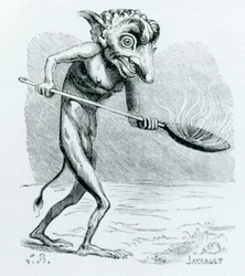 The Ukobach, illustration från Dictionnaire Infernal av Jacques Albin Simon Collin de Plancy, 1818
