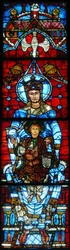 Jungfrun och barnet: Fönstret Notre Dame de la Belle Verriere