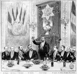 Banketten som bjöds av League of Patriotes till General Boulanger den 25 november