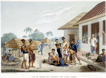 Basaren i Coupang, ön Timor.