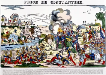 Tillfångatagandet av Konstantin 1837 - bild av Epinal, sent 1800-tal