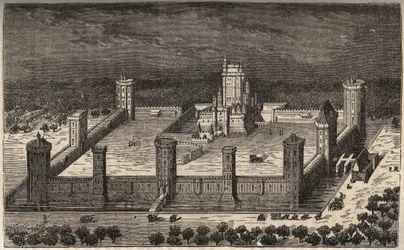 Slottet i Vincennes på 1600-talet - - gravyr i "Histoire de France" av Victor Duruy (1811-1894) - 1882