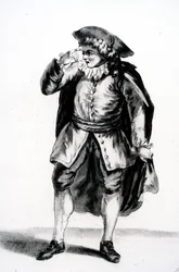 Arnolphes kostym, från The School for Wives av Moliere