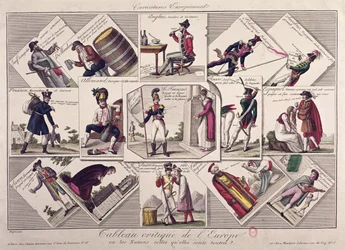 De olika folken i Europa, ca 1810